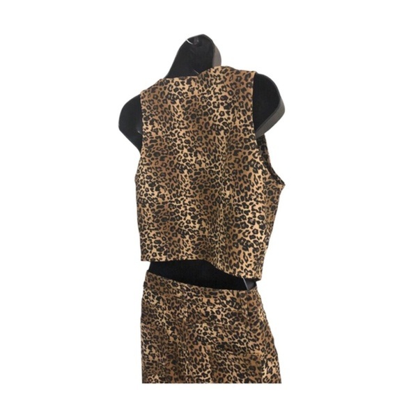 Cheetah‎ animal print khaki twill look rodeo style jeans pants size Medium new - Picture 11 of 16